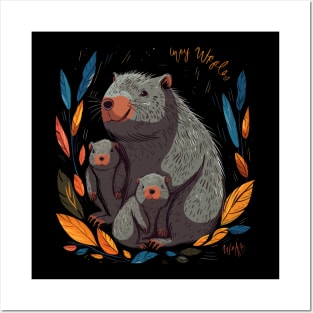 Wombat Fathers Day Posters and Art